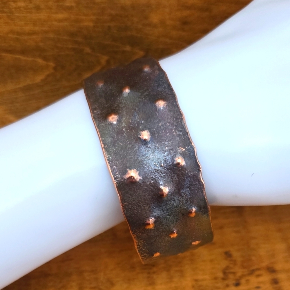 Brutalist Unisex Copper Cuff Bracelet